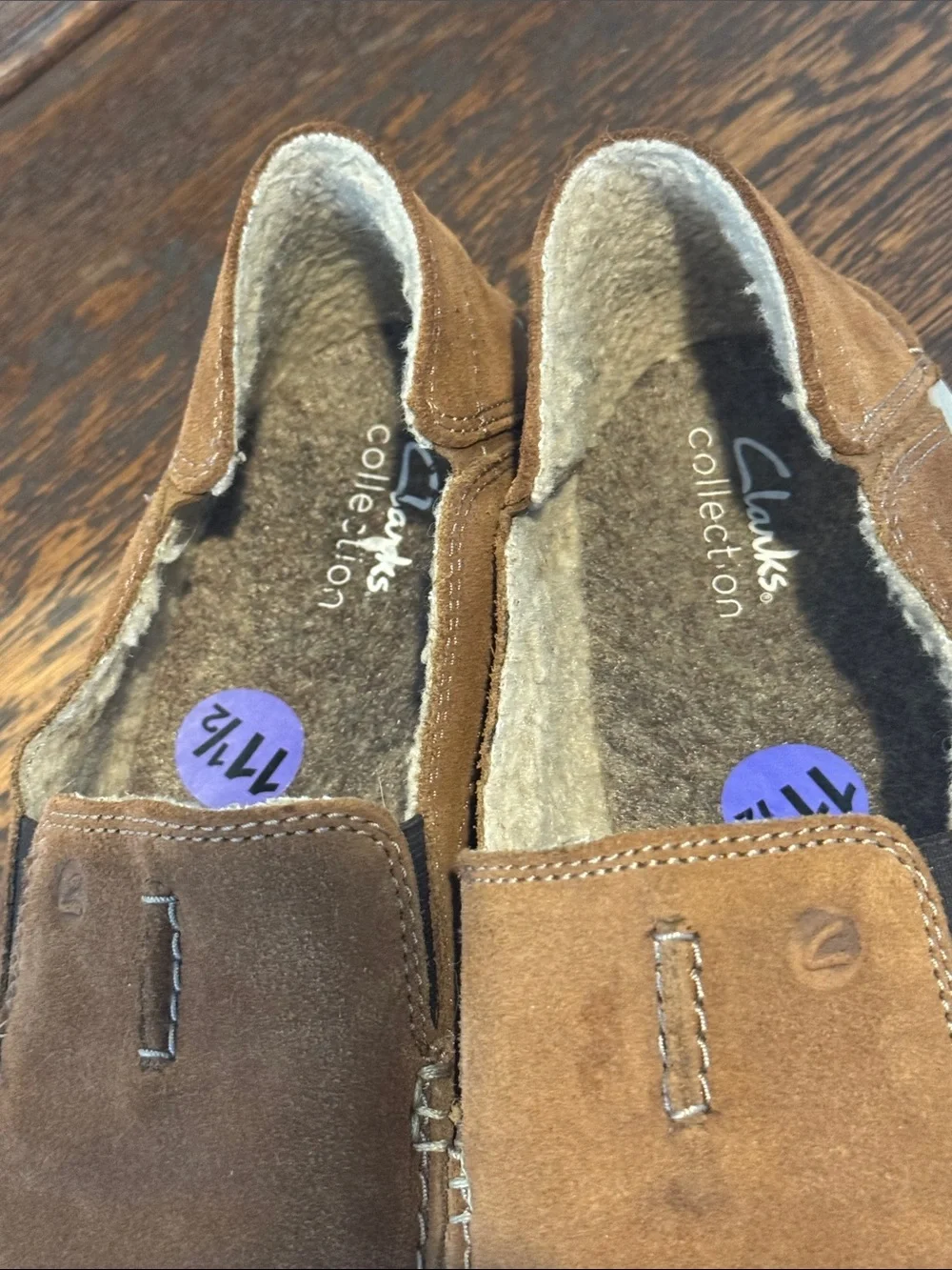 Clarks Men's Suede Slip-On Loafers - Tan Brown